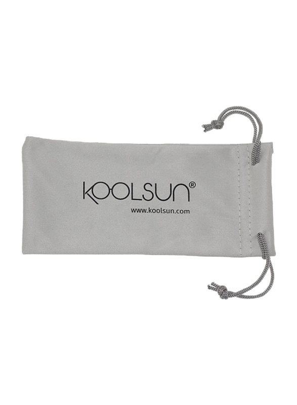 Koolsun Full Rim Flex Sunglasses Kids Unisex, Mirrored Silver Lens, KS-FLWA000, 0-3 years, White/Aqua