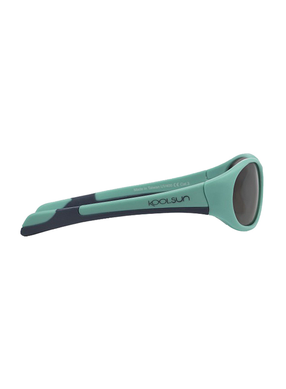 Koolsun Fit Full Rim Sunglasses for Kids, Smoke Lens, 1-3 Years, Aqua Sea Navy