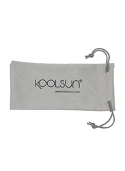Koolsun Full Rim Sport Sunglasses for Boys, Ice Blue Revo Lens, KS-SPWHSH006, 6-12 years, White/Blue