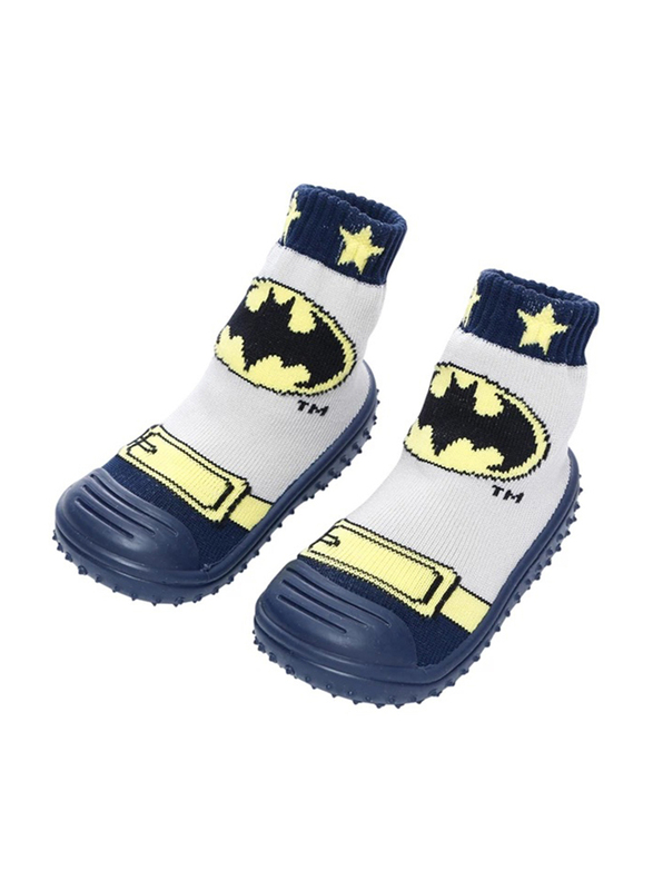 Cool Grip BatMan Baby Shoe Socks for Boys, Size 23, 36-48 Months, Blue