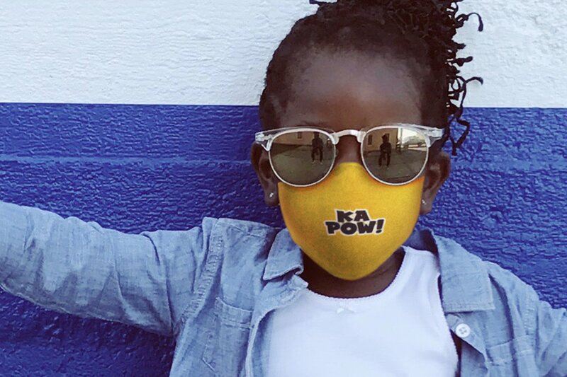 B-Safe Kids Solo Kit Super Shrunks Face Mask, Yellow, 1 Piece
