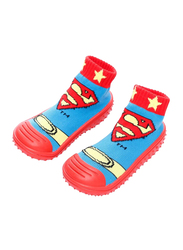 Cool Grip SuperMan Baby Shoe Socks Unisex, Size 21, 18-24 Months, Red