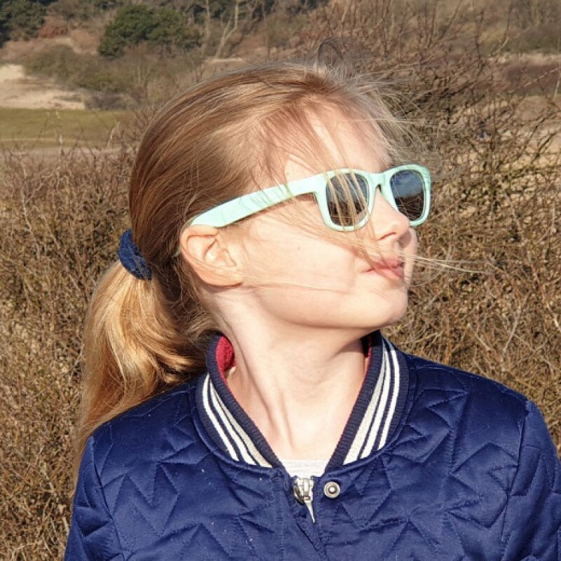 Koolsun Full Rim Wave Sunglasses Kids Unisex, Mirrored Silver Lens, KS-WABA001, 1-5 years, Bleached Aqua