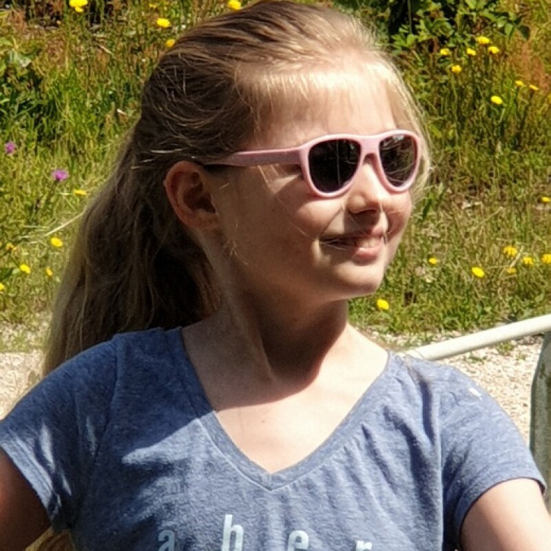 كوول سن نظارات شمسية للبنات, عدسة لون رمادي, KS-AIBP003, 3-10 سنوات, زهري