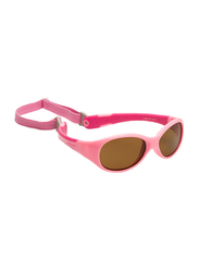 Koolsun Full Rim Flex Sunglasses for Girls, Mirrored Silver Lens, KS-FLPS000, 0-3 years, Hot/Pink