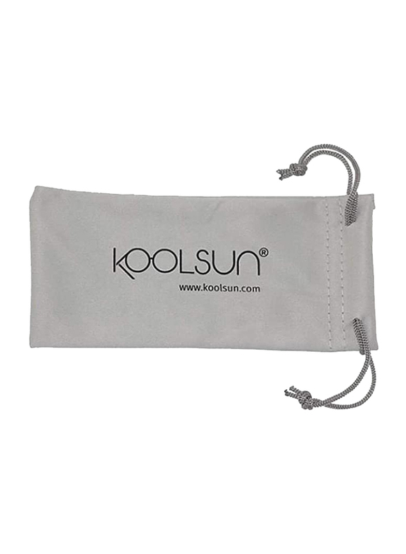 Koolsun Sport Full Rim Sunglasses for Kids, Ice Blue Revo Lens, 6-12 Years, White Ice Blue