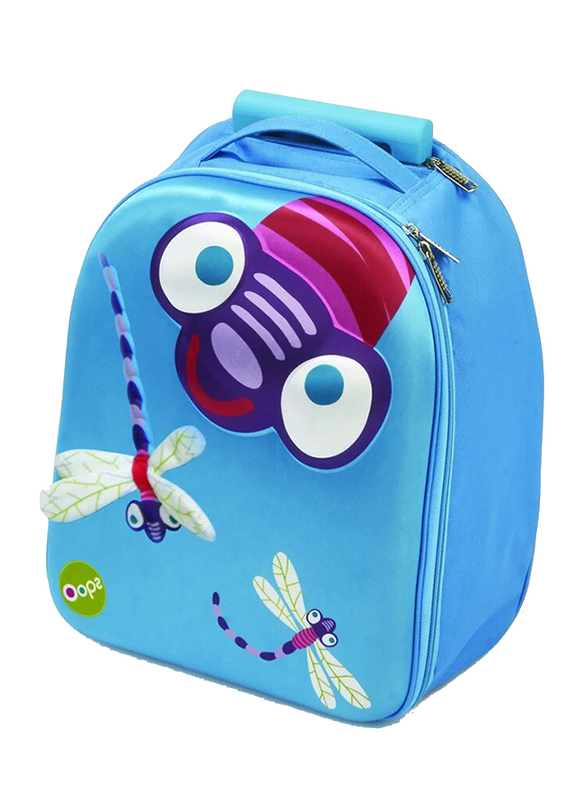 Oops Easy Trolley Bag for Kids, Esme (Dragonfly), Blue