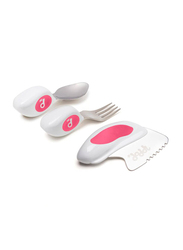 Doddl Childrens Cutlery Set, 3 Piece, Magenta Pink