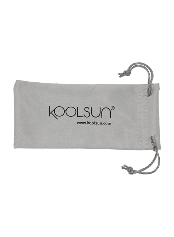Koolsun Full Rim Wave Sunglasses Kids Unisex, Mirrored Silver Lens, KS-WABA003, 3-10 years, Bleached Aqua