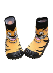Cool Grip Tiger Orange Baby Shoe Socks for Girls, Size 19, 9-12 Months, Green