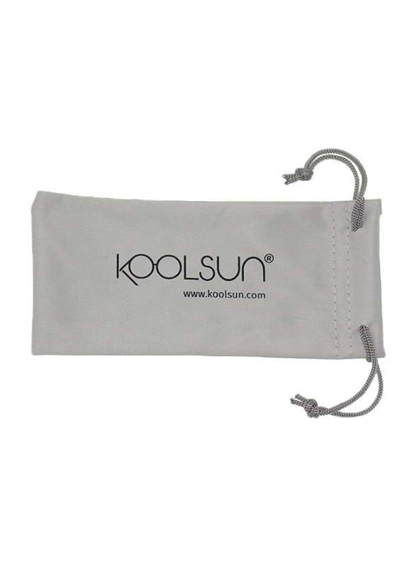 Koolsun Full Rim Sport Sunglasses Kids Unisex, Mirrored Silver Revo Lens, KS-SPWHCA003, 3-8 years, White/Cabaret