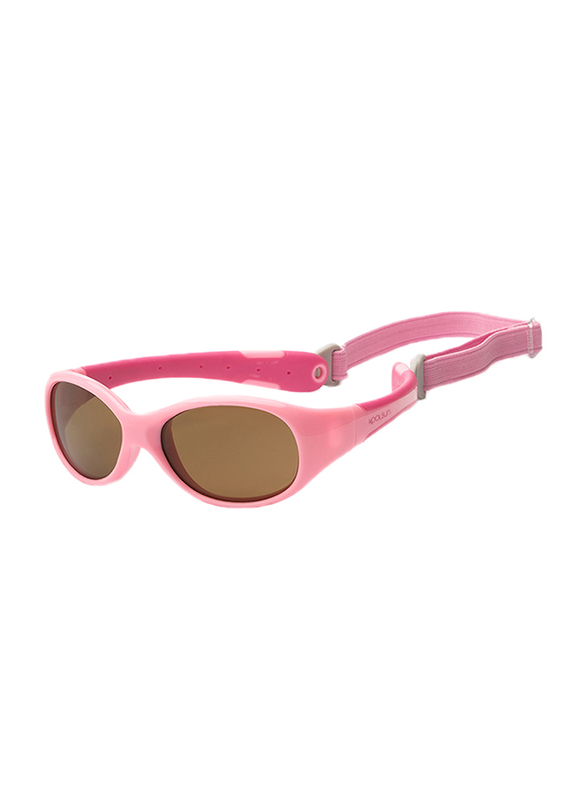 Koolsun Full Rim Flex Sunglasses for Girls, Mirrored Silver Lens, KS-FLPS003, 3-6 years, Hot/Pink