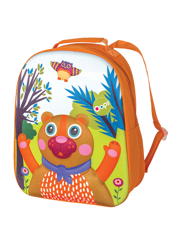 Oops Happy Backpack Bag for Babies, Bear, Orange