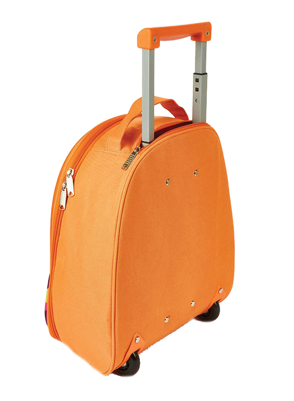 Oops Easy Trolley Bag for Kids, Mr. Wu (Owl), Orange