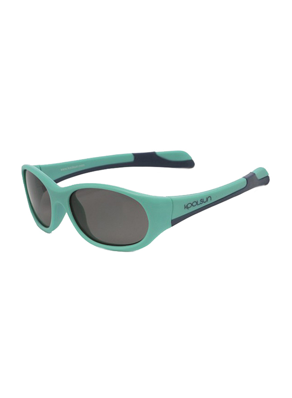 Koolsun Fit Full Rim Sunglasses for Kids, Smoke Lens, 1-3 Years, Aqua Sea Navy