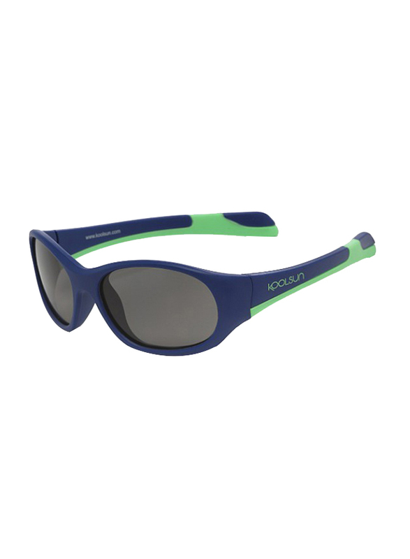 Koolsun Fit Full Rim Sunglasses for Kids, Smoke Lens, 1-3 Years, Navy Spring Bud