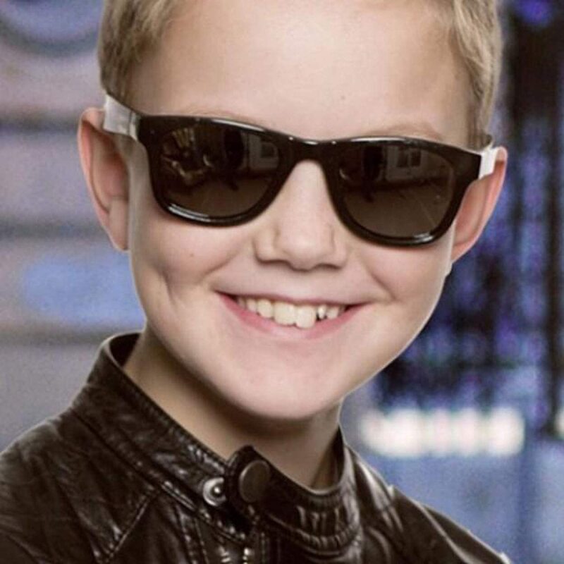 Koolsun Wave Full Rim Sunglasses for Kids, Smoke Lens, 3-10 Years, Matte Black