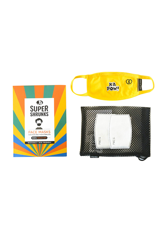 B-Safe Kids Solo Kit Super Shrunks Face Mask, Yellow, 1 Piece