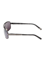 Maxima Polarized Full Rim Rectangular Sunglasses for Men, Gradient Black Lens, MX0010-C15, 63/15/125