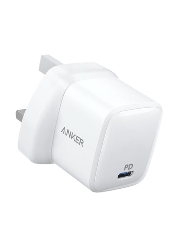 Anker Powerport III USB C 3.0 Fast Charger Plug, 20W, White