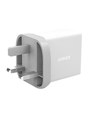 Anker Powerline Plus 2-Port USB Wall Charger, 24W, White