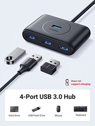 UGREEN USB 3.0 A HUB with 4x USB 3.0 A Output 1M BK