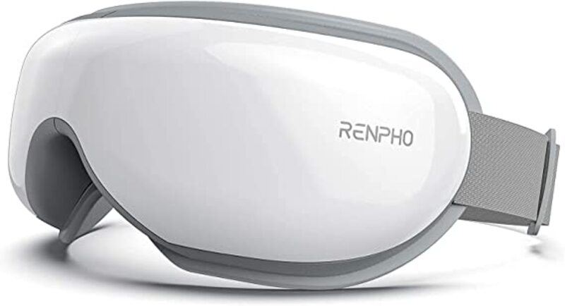 RENPHO Eye Massager with Heat, Air Compression Bluetooth Music Rechargeable Eye Therapy Massager for Relieve Eye Strain Dark Circles Eye Bags Dry Eye Improve Sleep