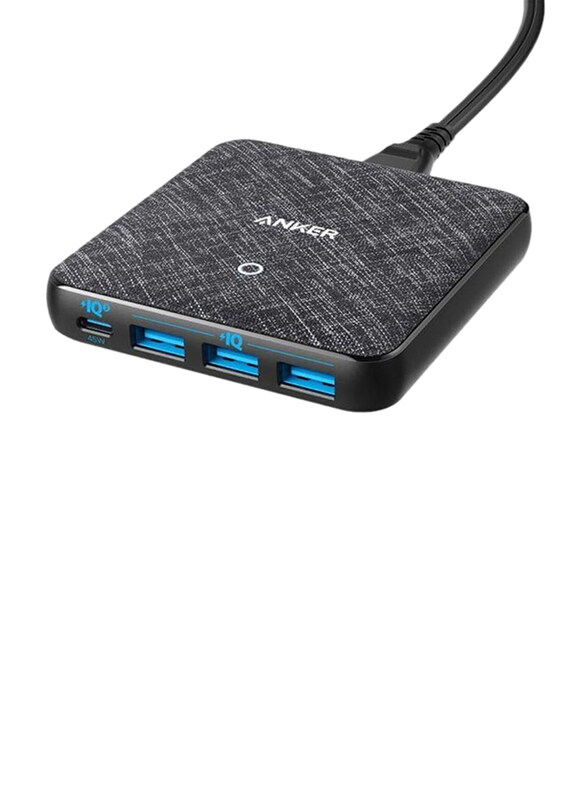 

Anker PowerPort Atom III Slim 4-Port High-Speed Charger with USB C and USB A, 65W, Black