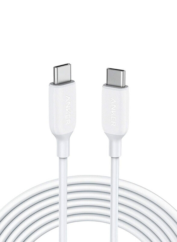 

Anker 10-Feet PowerLine lll USB Type-C Cable, USB Type-C to USB Type-C 60W for Suitable Devices, A8852H21, White