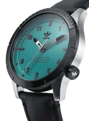 Adidas Cypher LX1 Analog Watch for Men with Leather Band, Water Resistant, Z06-2960-00, Black-Green