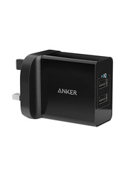 Anker 2-Port USB Wall Charger Adapter, 24W, Black