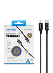 Anker 6-Feet PowerLine+ III USB Type-C Cable, USB Type-C to USB Type-C for Suitable Devices, AN.A8863H11.BK, Black
