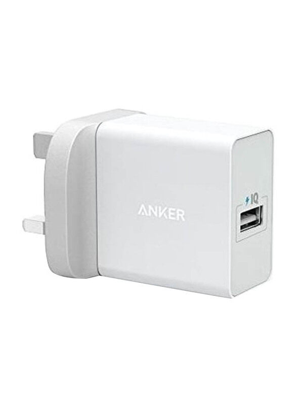 

Anker Powerline Plus 2-Port USB Wall Charger, 24W, White