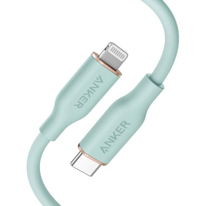 Anker PowerLine lll Flow USB-C Cable with Lightning Connector 3FT Green