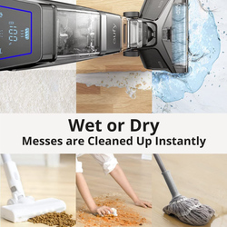 Eufy W31 All In One Wet And Dry Cordless Vacuum Cleaner with Hard Floor Washer, 250W, T2730211, Black