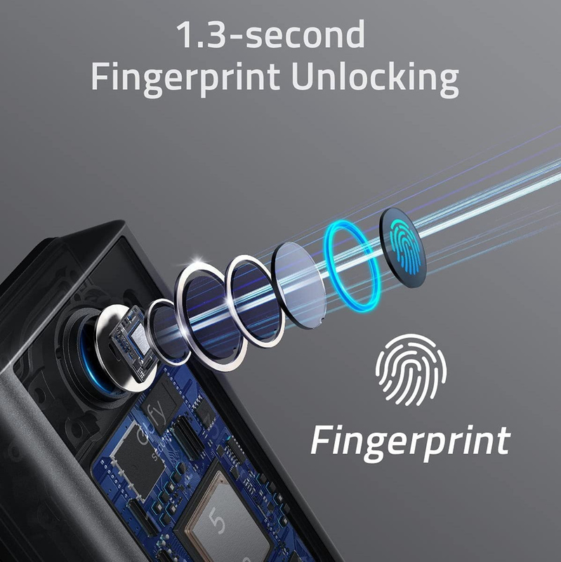 Eufy Security Smart Lock Touch & Wi-Fi, Fingerprint Scanner, White/Black