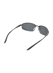 Oxygen Half Rim Sport Sunglasses for Men, Grey Lens, OX8992-C3, 64/16/135