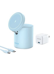 Anker MagGo Magnetic 2 In 1 Wireless USB-C Charger with Charging Station, 20W, Blue