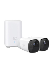 Eufy Security Cam 2 Pro Wireless Home Security Camera System, White