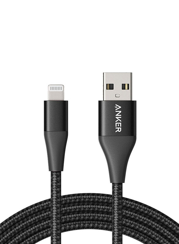 Anker 0.9-Meter PowerLine Plus II Lightning Cable, USB Type-A Male to Lightning for Apple Devices, A8453H13, Black
