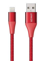 Anker 3-Feet Lightning USB Cable, USB Type-A Male to Lightning Cable Connector for Apple iPhone, AN.A8452H91.RD, Red