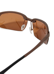 Oxygen Half Rim Sport Sunglasses for Men, Brown Lens, OX8991-C2, 68/13/127