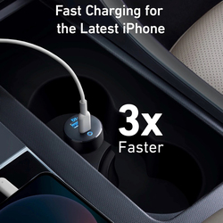 Anker PowerDrive Classic Car Charger with Lightning to USB C Cable, 32W, Black