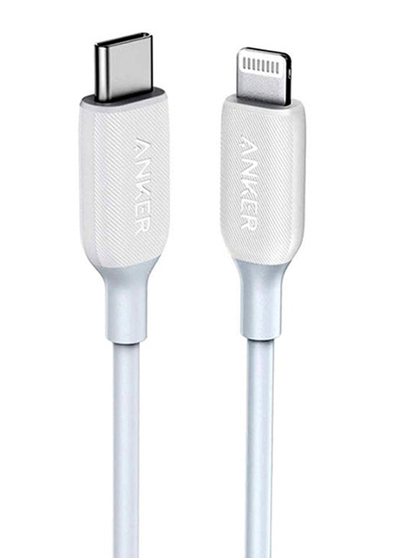 Anker 3-Feet PowerLine III Lightning Cable, USB Type-C to Lightning for Apple iPhone, AN.A8832H21.WT, White