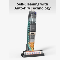 Eufy W31 All In One Wet And Dry Cordless Vacuum Cleaner with Hard Floor Washer, 250W, T2730211, Black