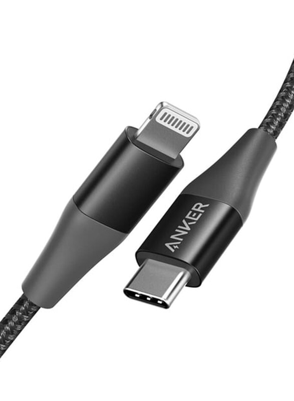 

Anker 3-Feet PowerLine+ II Lightning Cable, USB Type-C Male To Lightning Connector for Apple iPhone, AN.A8652H11.BK, Black