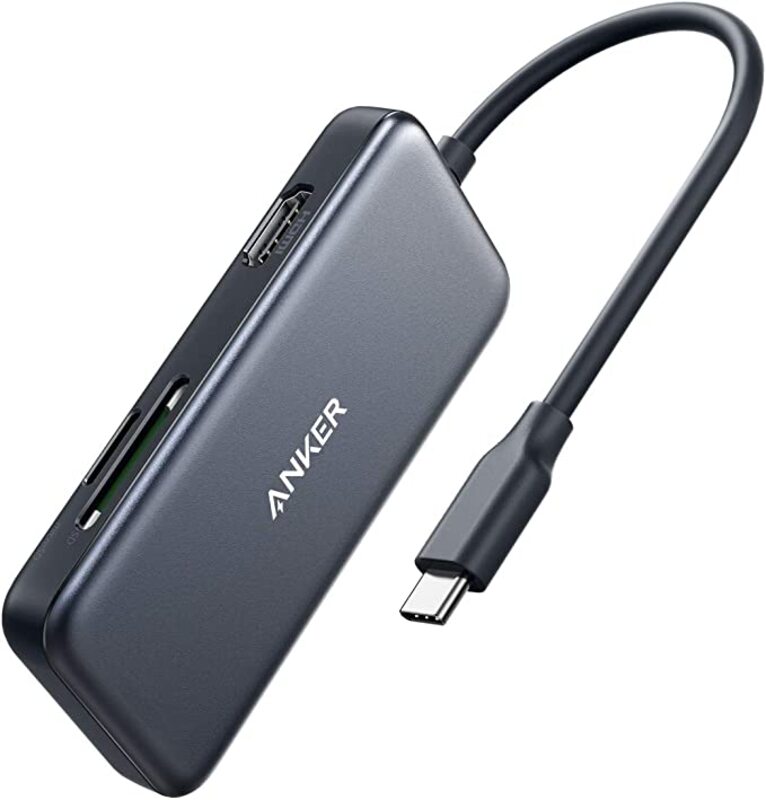 Anker PowerExpand+ 5-in-1 USB-C Ethernet Hub Gray