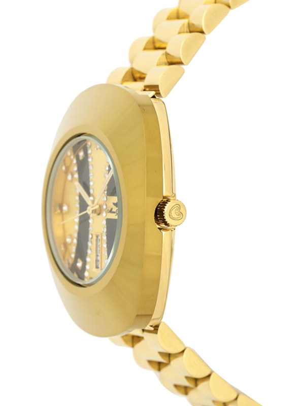 Mon Grandeur Analog Watch for Women with Stainless Steel Band, GR-INRD1608GGGP, Gold