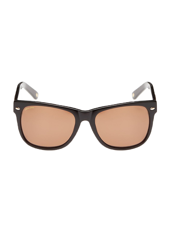 Maxima Full Rim Wayfarer Black Sunglasses Unisex, Brown Lens, MX0017-C4, 53/18