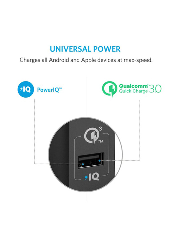 Anker PowerPort+ 1 with Quick Charge 3.0 Wall Charger, Black